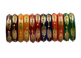 Multicolour Latest Design Bangle Kada Set Of 12 For Women And Girls-thumb1