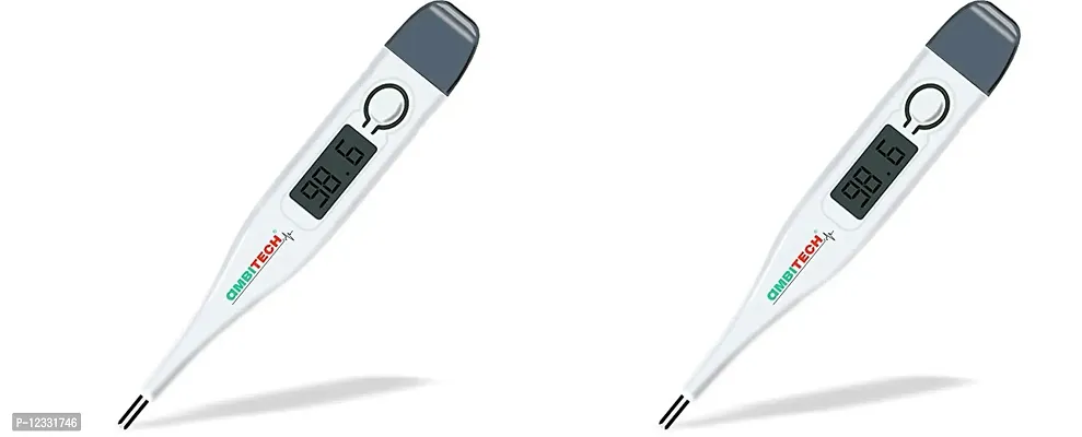 AmbiTech PHX-01 Digital Thermometer with One Touch Operation For Child and Adult Oral or Underarm Use-Pack Of 2