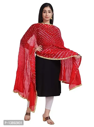 Jaipuri Bandhej Printed Silk Dupatta