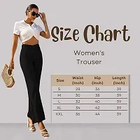 Elegant Multicoloured Lycra Solid Trousers For Women Pack Of 2 Trousers-thumb1