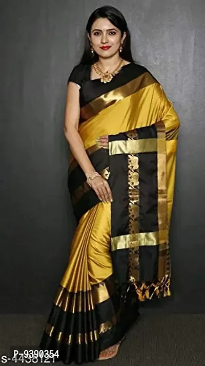 H B Creation Soft cotton silk Saree WITH Blouse, Free Size