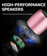 Super Ultra Mini Boost Wireless Portable Bluetooth Speaker Built-in Mic High Bass Selfie Remote Control Button Low Harmonic Distortion for All mobiles and Device-thumb3