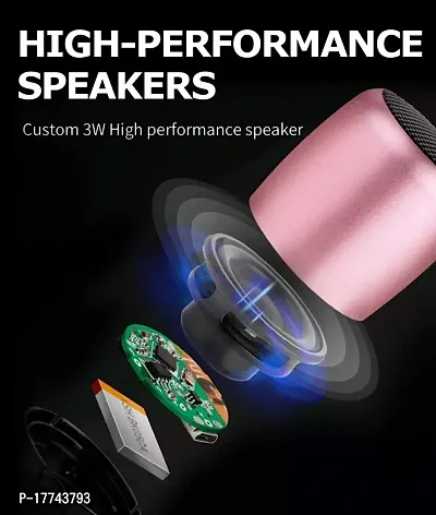 Super Ultra Mini Boost Wireless Portable Bluetooth Speaker Built-in Mic High Bass Selfie Remote Control Button Low Harmonic Distortion for All mobiles and Device-thumb4
