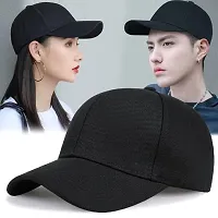 Plain Baseball Sport Cap Baseball Head Hat Stylish All Sports Caps with Adjustable Strap For Man And Women ( Pack Of 3 )-thumb3