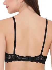 Fancy Black Net Lace Non Padded Bras For Women-thumb3