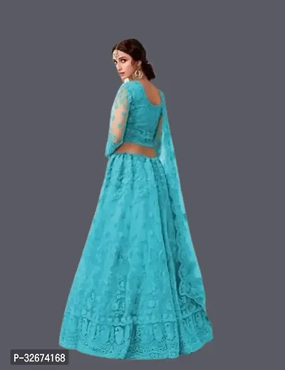 Embroidered Soft Net beautiful Wedding Wear Lehenga Choli-thumb2