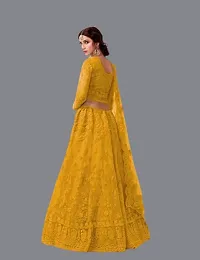 Embroidered Soft Net beautiful Wedding Wear Lehenga Choli-thumb1