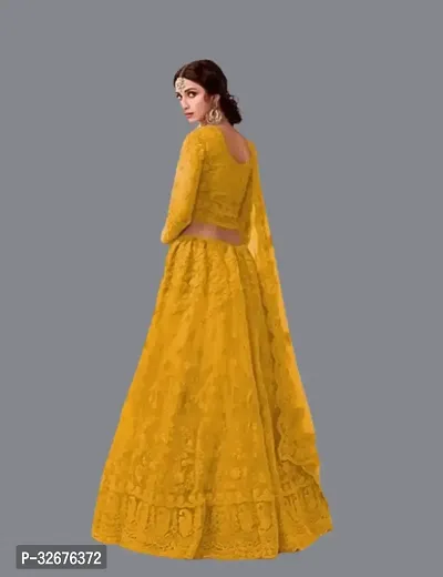 Embroidered Soft Net beautiful Wedding Wear Lehenga Choli-thumb2