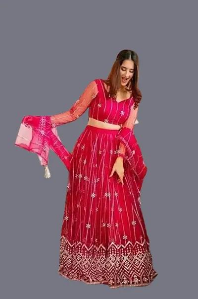 Fancy Semi Stitched Lehenga Choli