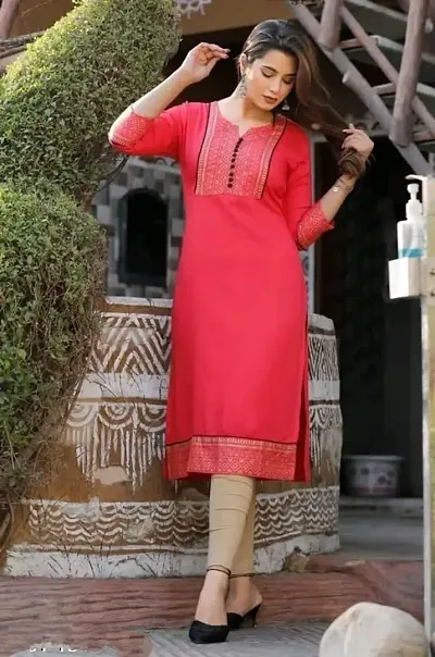 Fancy Rayon Embroidered Kurti