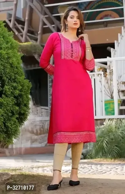 Women Stylish Rayon Straight Kurta