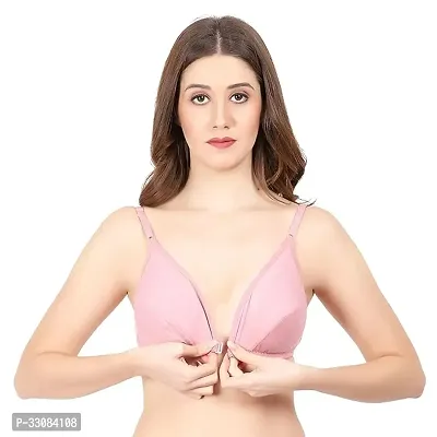 Stylish Pink Cotton Solid Bras For Women Pack of 1-thumb0