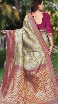 Stylish Multicoloured Art Silk Saree With Blouse Piece For Women-thumb3