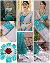 Ultra Soft Silk Saree| Indian Ethnic Wear | Traditional Women's Wedding Piece Bollywood (SkyBlue)-thumb4