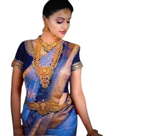 Glamorous Cotton Silk Saree with Blouse piece 