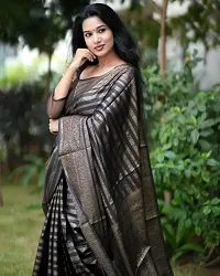 Stylish Multicoloured Art Silk Saree With Blouse Piece For Women-thumb4