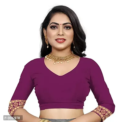 Kanchipuram Studio Wedding Banarasi Silk Saree | Indian Ethnic Wear | Traditional Women's Wedding Wear Sari (WINE)-thumb4