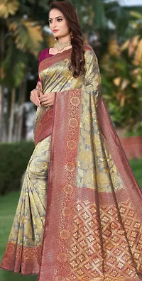 Stylish Multicoloured Art Silk Saree With Blouse Piece For Women-thumb4