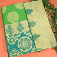 Special Kanjeevaram Soft Silk Saree | Indian Ethnic Wear | Traditional Women's Wedding Piece Bollywood Designer (Green)-thumb3