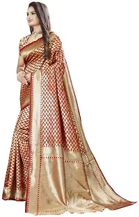 Kanjeevaram Silk Saree Traditional Women's Wedding Piece Bollywood Designer Red-thumb4