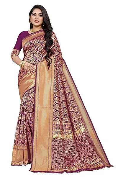Kanchipuram Studio Wedding Banarasi Silk Saree | Indian Ethnic Wear | Traditional Women's Wedding Wear Sari