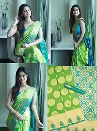 Special Kanjeevaram Soft Silk Saree | Indian Ethnic Wear | Traditional Women's Wedding Piece Bollywood Designer (Green)-thumb4