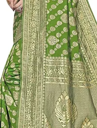 Banarasi Silk Saree | Indian Ethnic Wear | Traditional Women's Wedding Piece Bollywood Designer (Green)-thumb2