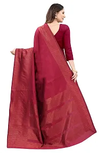 Kanchipuram Printed Ethnic Silk Saree | Indian Ethnic Wear | Traditional Women's Wedding Piece Bollywood Designer (MAROON)-thumb2