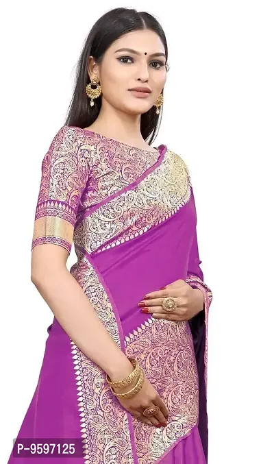 Smooth Kanjeevaram Silk Saree Pure Zari Traditional Women's Wedding Piece Bollywood Designer (PINK)-thumb5