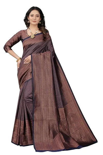 Smooth Kanjeevaram Pure Silk Zari Saree Traditional Women's Wedding Piece Bollywood Designer