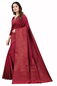 Kanchipuram Printed Ethnic Silk Saree | Indian Ethnic Wear | Traditional Women's Wedding Piece Bollywood Designer (MAROON)-thumb1