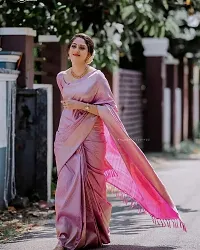 Women's Woven Kanjeevaram Silk Saree With Blouse Piece (SHANAYA-KP3075_Pink)-thumb4