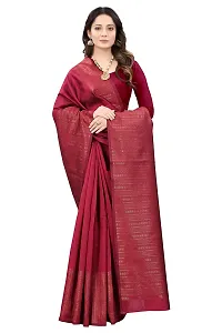 Kanchipuram Printed Ethnic Silk Saree | Indian Ethnic Wear | Traditional Women's Wedding Piece Bollywood Designer (MAROON)-thumb3