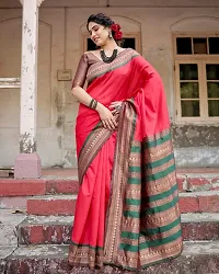 Beautiful Art Silk Saree With Blouse Piece For Women-thumb3