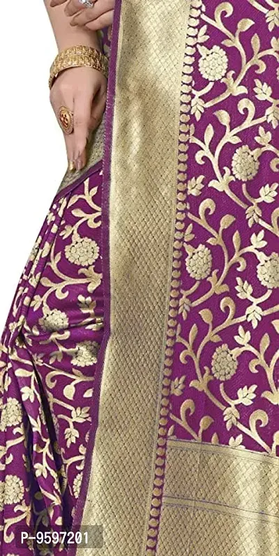 Copper Zari Pure Silk Saree | Indian Ethnic Wear | Traditional Women's Wedding Wear Sari (WINE)-thumb3