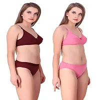 Tace Lingerie Sets Maroon  Pink Pack of 2-thumb2