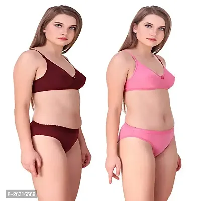 Tace Lingerie Sets Maroon  Pink Pack of 2-thumb3