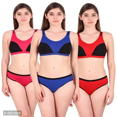 Tace Sports Lingrie Sets Multicolor Pack of 3