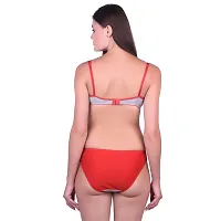 Women's Solid Cotton Bra  Panty Set-thumb3