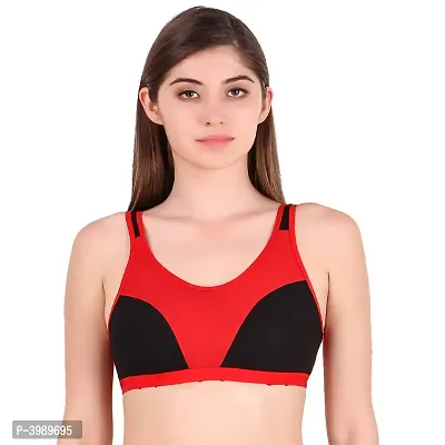 Women's Sports Bra Red Color Pack of 1
