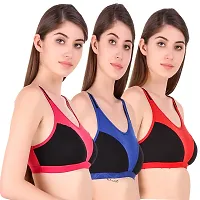 Women's Sports Bra MultiColor Pack of 3-thumb2