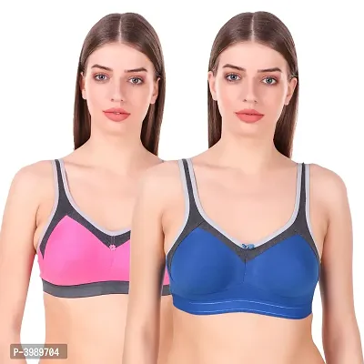 Women's Nayra Sports Bra Multicolored Pack of 2-thumb0