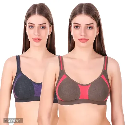 Women's Gourgus Sports Bra Multicolored Pack of 2-thumb0