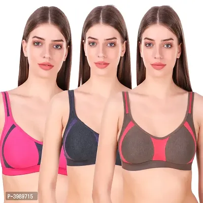 Women's Gourgus Sports Bra Multicolored Pack of 3