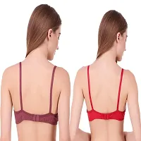 Women's Multicolour Plain Bra Pack of 2-thumb3