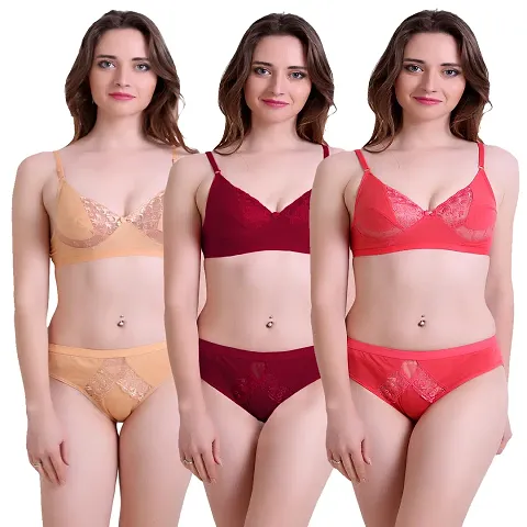 Buy SAMAREIA SOLID FANCY WOMEN BRA PANTY SETS Online In India At Discounted  Prices