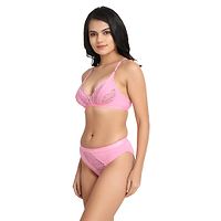 Women's  Kumkum Pink Color Lingerie Set Pack Of 1-thumb2