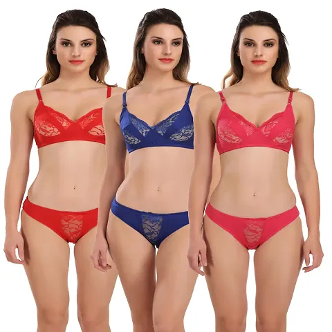 Pack Of 3 Bra Panty Sets