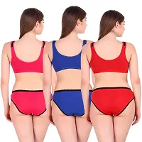 Women's  Sports Lingrie Sets MultiColor Pack of 3-thumb3