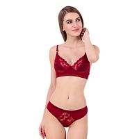 Women's  Lingerie Sets Maroon Colour Pack of 1-thumb1